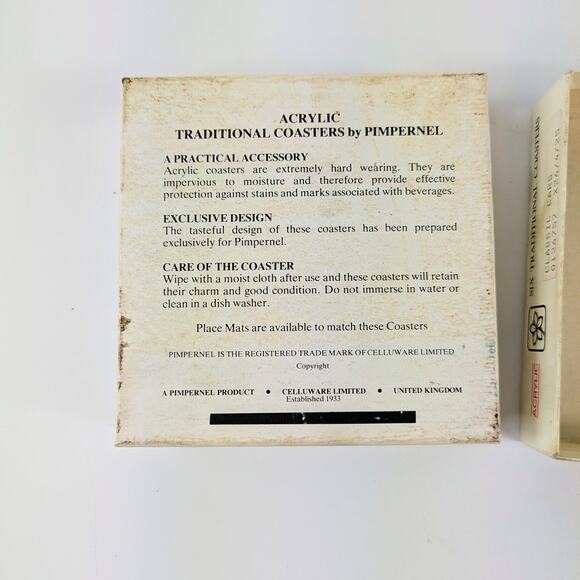 Pimpernel Vintage Drink Coasters Acrylic Classic Cars Made in England Six Cork - Picture 9 of 12